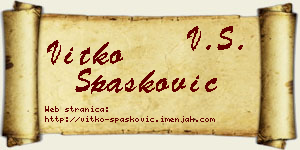 Vitko Spasković vizit kartica